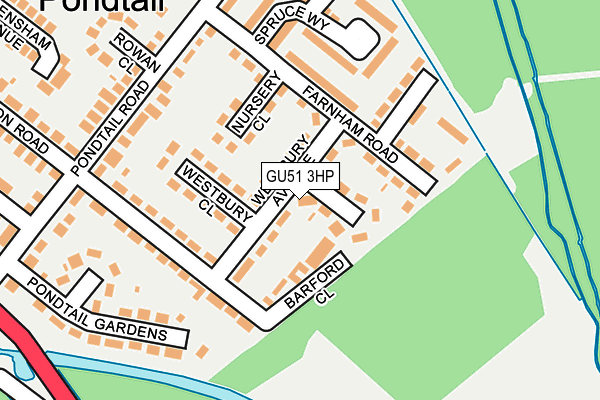 GU51 3HP map - OS OpenMap – Local (Ordnance Survey)