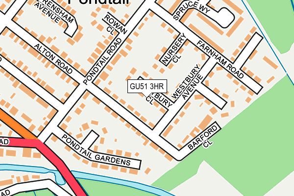 GU51 3HR map - OS OpenMap – Local (Ordnance Survey)