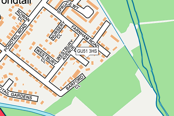 GU51 3HS map - OS OpenMap – Local (Ordnance Survey)