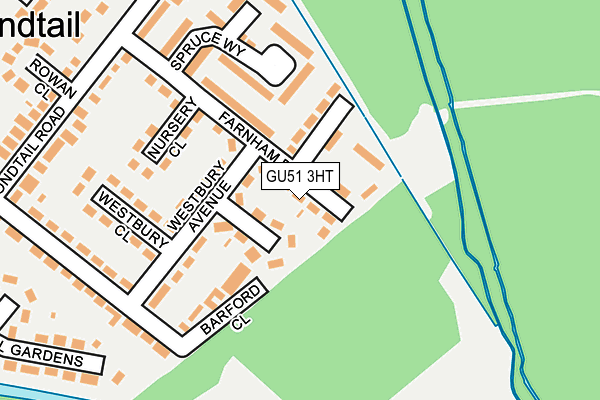 GU51 3HT map - OS OpenMap – Local (Ordnance Survey)