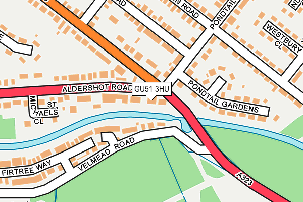 GU51 3HU map - OS OpenMap – Local (Ordnance Survey)