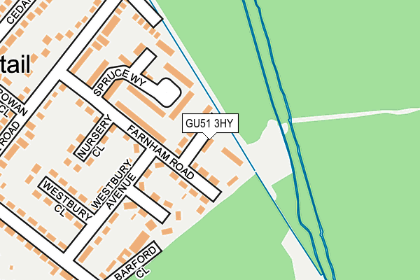 GU51 3HY map - OS OpenMap – Local (Ordnance Survey)