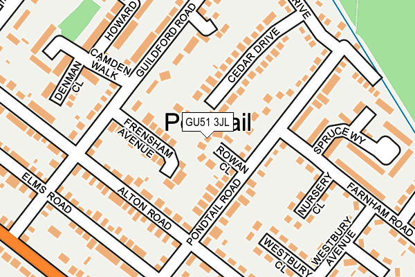 GU51 3JL map - OS OpenMap – Local (Ordnance Survey)