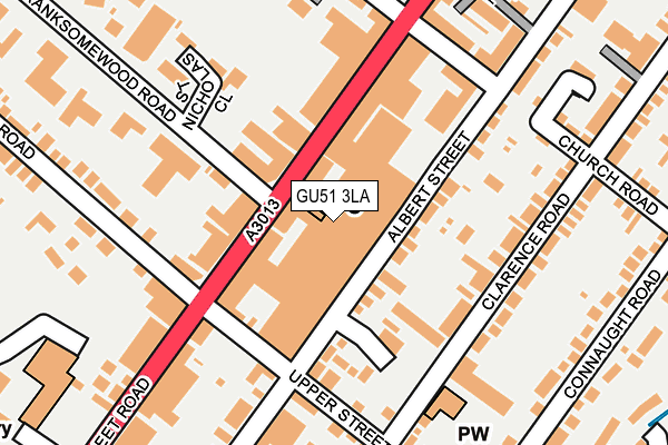GU51 3LA map - OS OpenMap – Local (Ordnance Survey)