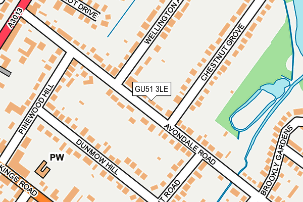 GU51 3LE map - OS OpenMap – Local (Ordnance Survey)