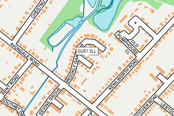 GU51 3LL map - OS OpenMap – Local (Ordnance Survey)