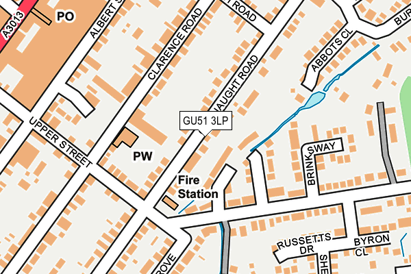 GU51 3LP map - OS OpenMap – Local (Ordnance Survey)