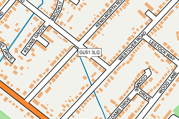 GU51 3LQ map - OS OpenMap – Local (Ordnance Survey)