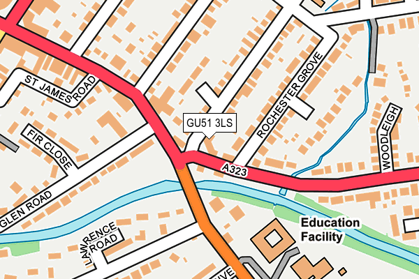 GU51 3LS map - OS OpenMap – Local (Ordnance Survey)