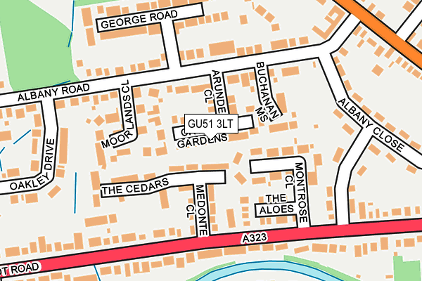 GU51 3LT map - OS OpenMap – Local (Ordnance Survey)