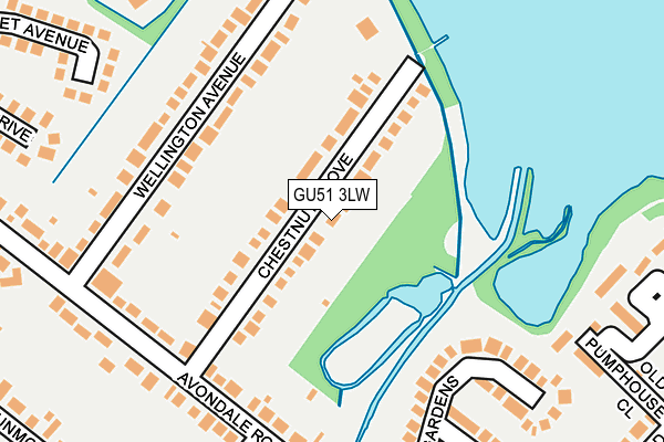 GU51 3LW map - OS OpenMap – Local (Ordnance Survey)