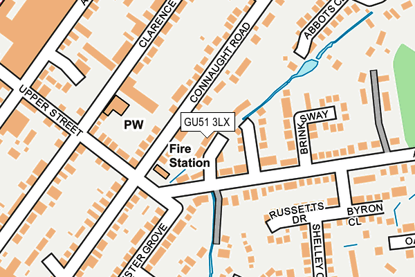 GU51 3LX map - OS OpenMap – Local (Ordnance Survey)