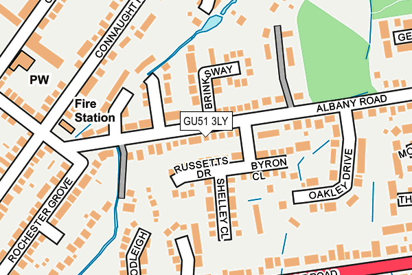 GU51 3LY map - OS OpenMap – Local (Ordnance Survey)