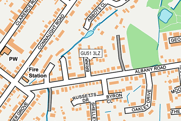 GU51 3LZ map - OS OpenMap – Local (Ordnance Survey)