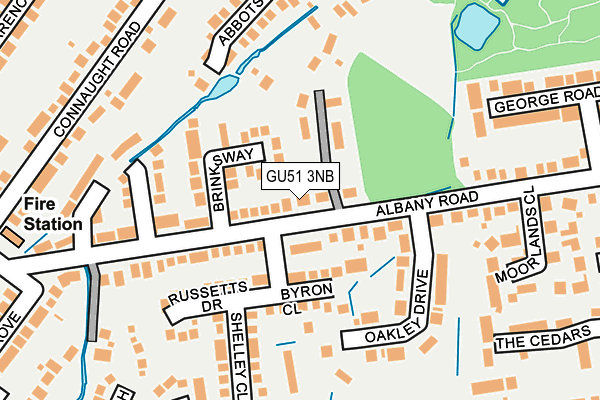 GU51 3NB map - OS OpenMap – Local (Ordnance Survey)