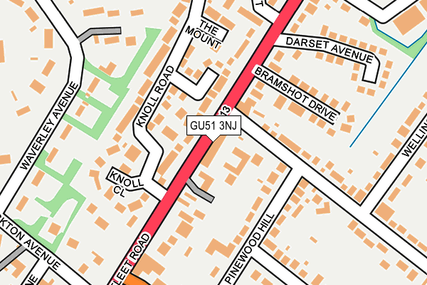 GU51 3NJ map - OS OpenMap – Local (Ordnance Survey)