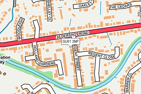 GU51 3NP map - OS OpenMap – Local (Ordnance Survey)