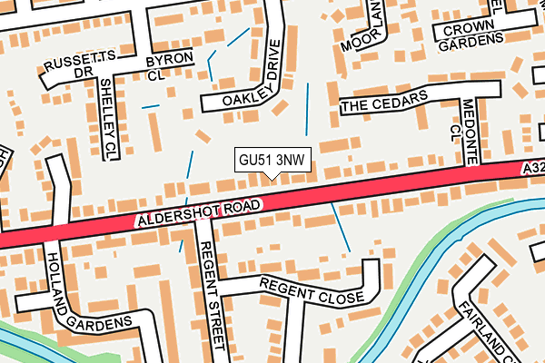 GU51 3NW map - OS OpenMap – Local (Ordnance Survey)