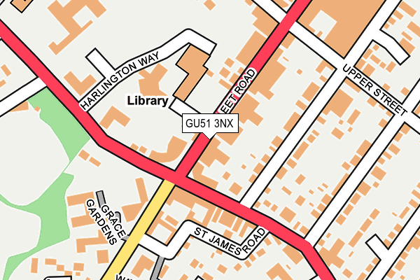 GU51 3NX map - OS OpenMap – Local (Ordnance Survey)