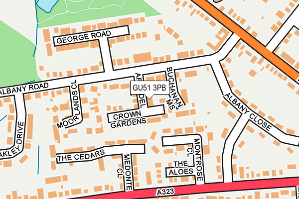 GU51 3PB map - OS OpenMap – Local (Ordnance Survey)