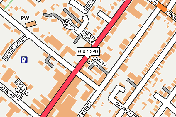 GU51 3PD map - OS OpenMap – Local (Ordnance Survey)