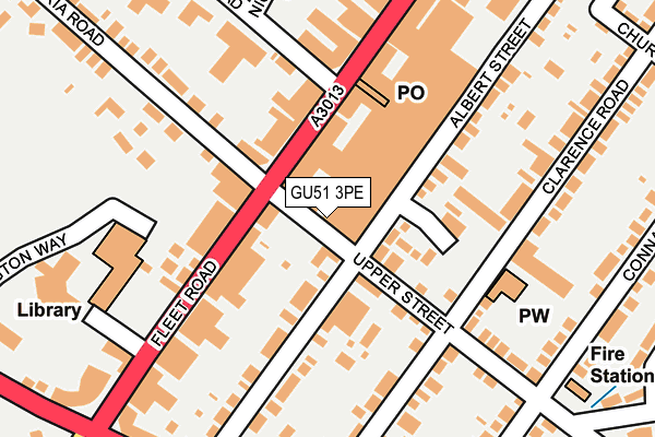 GU51 3PE map - OS OpenMap – Local (Ordnance Survey)