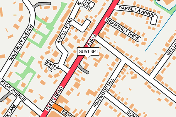 GU51 3PJ map - OS OpenMap – Local (Ordnance Survey)