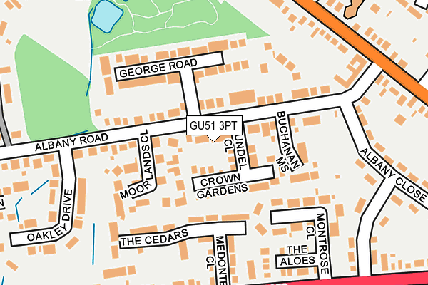 GU51 3PT map - OS OpenMap – Local (Ordnance Survey)
