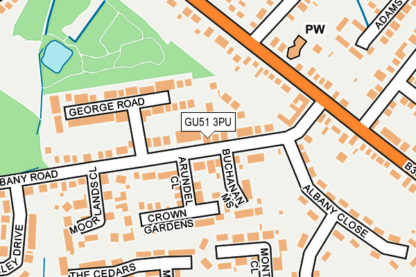 GU51 3PU map - OS OpenMap – Local (Ordnance Survey)