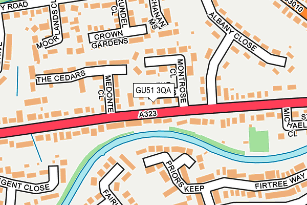 GU51 3QA map - OS OpenMap – Local (Ordnance Survey)