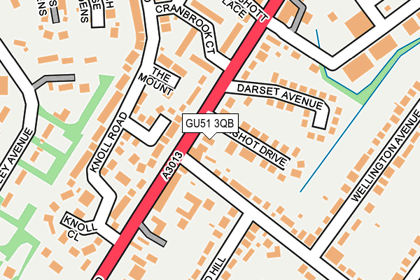 GU51 3QB map - OS OpenMap – Local (Ordnance Survey)