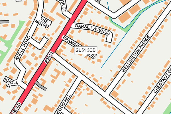 GU51 3QD map - OS OpenMap – Local (Ordnance Survey)