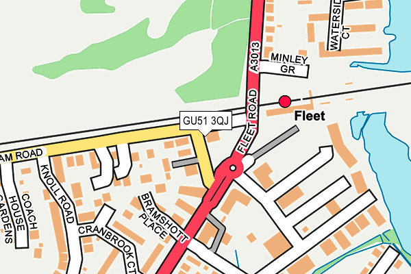 GU51 3QJ map - OS OpenMap – Local (Ordnance Survey)