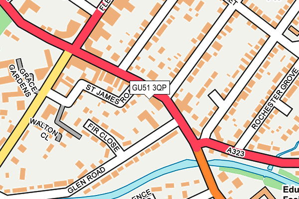 GU51 3QP map - OS OpenMap – Local (Ordnance Survey)