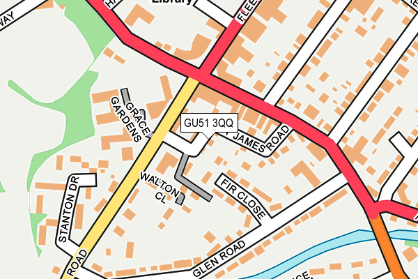GU51 3QQ map - OS OpenMap – Local (Ordnance Survey)