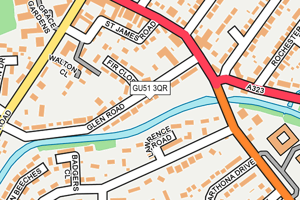 GU51 3QR map - OS OpenMap – Local (Ordnance Survey)