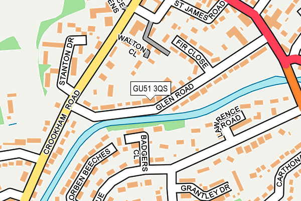 GU51 3QS map - OS OpenMap – Local (Ordnance Survey)