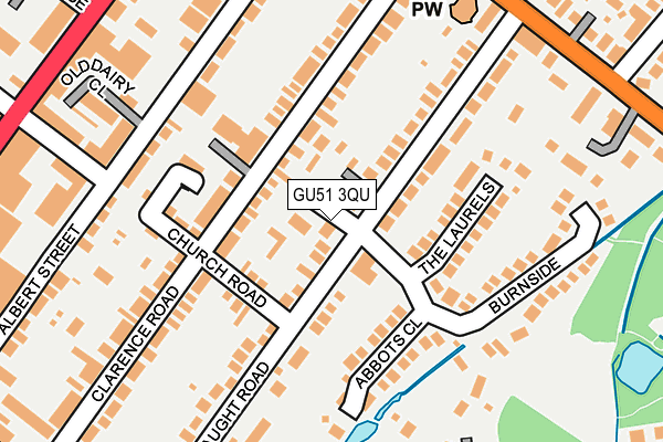 GU51 3QU map - OS OpenMap – Local (Ordnance Survey)