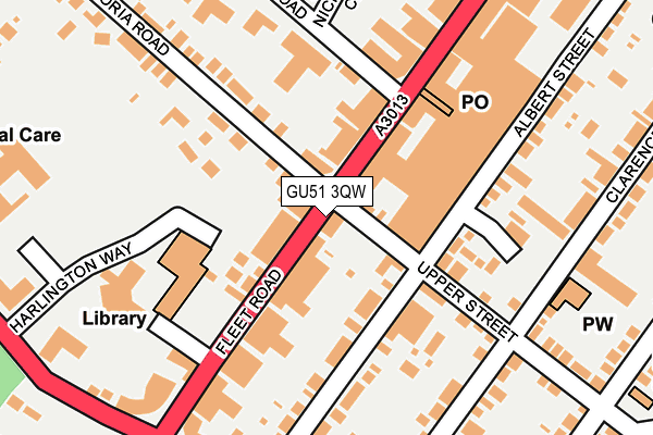 GU51 3QW map - OS OpenMap – Local (Ordnance Survey)