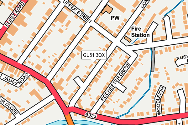 GU51 3QX map - OS OpenMap – Local (Ordnance Survey)