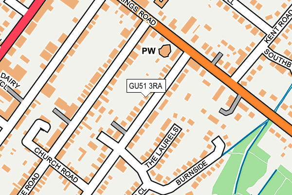 GU51 3RA map - OS OpenMap – Local (Ordnance Survey)
