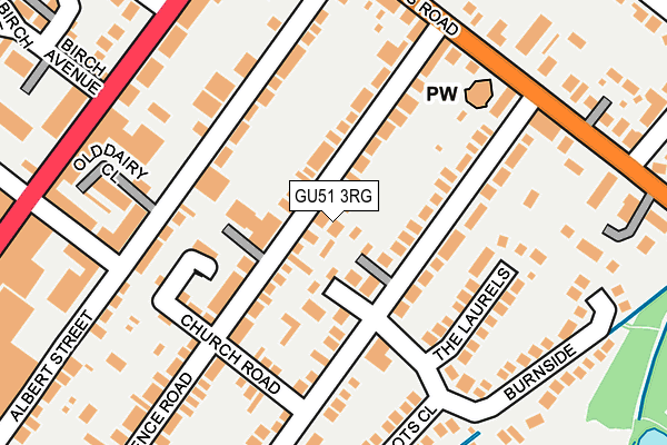 GU51 3RG map - OS OpenMap – Local (Ordnance Survey)