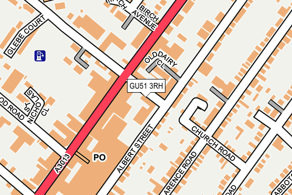 GU51 3RH map - OS OpenMap – Local (Ordnance Survey)