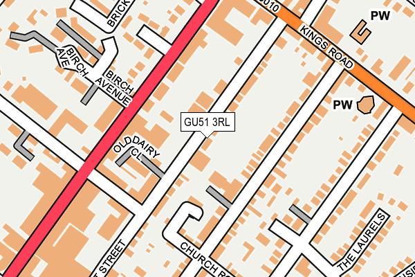 GU51 3RL map - OS OpenMap – Local (Ordnance Survey)