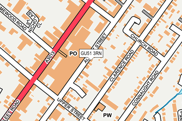 GU51 3RN map - OS OpenMap – Local (Ordnance Survey)