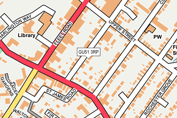 GU51 3RP map - OS OpenMap – Local (Ordnance Survey)