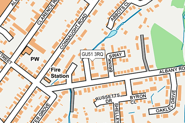 GU51 3RQ map - OS OpenMap – Local (Ordnance Survey)