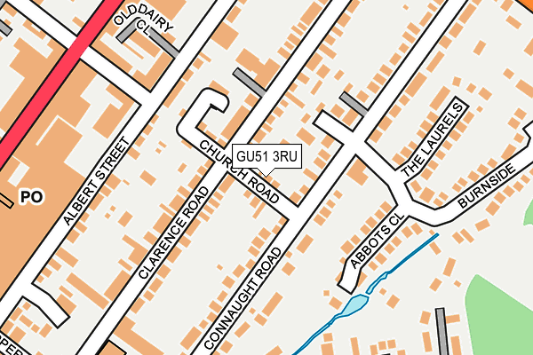 GU51 3RU map - OS OpenMap – Local (Ordnance Survey)