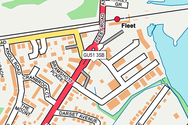 GU51 3SB map - OS OpenMap – Local (Ordnance Survey)