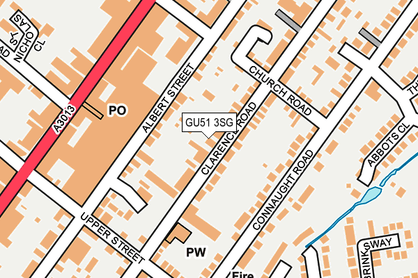 GU51 3SG map - OS OpenMap – Local (Ordnance Survey)